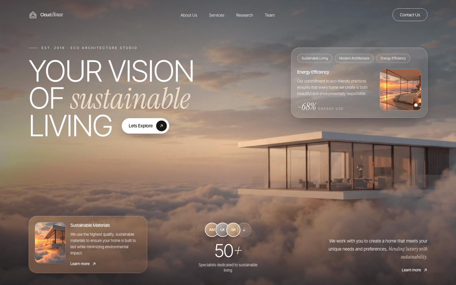 Cloud House website preview